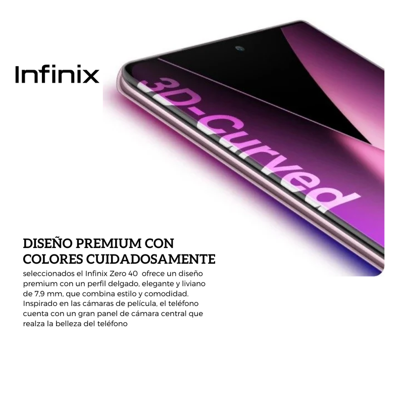 Celular INFINIX ZERO 40 512GB/8GB RAM + Audífonos Inalámbricos