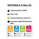 Celular Motorola G MAX 5G 256GB/8GB RAM-Gris