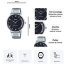 Reloj Casio hombre MTP-VT03D-1B diseño elegante