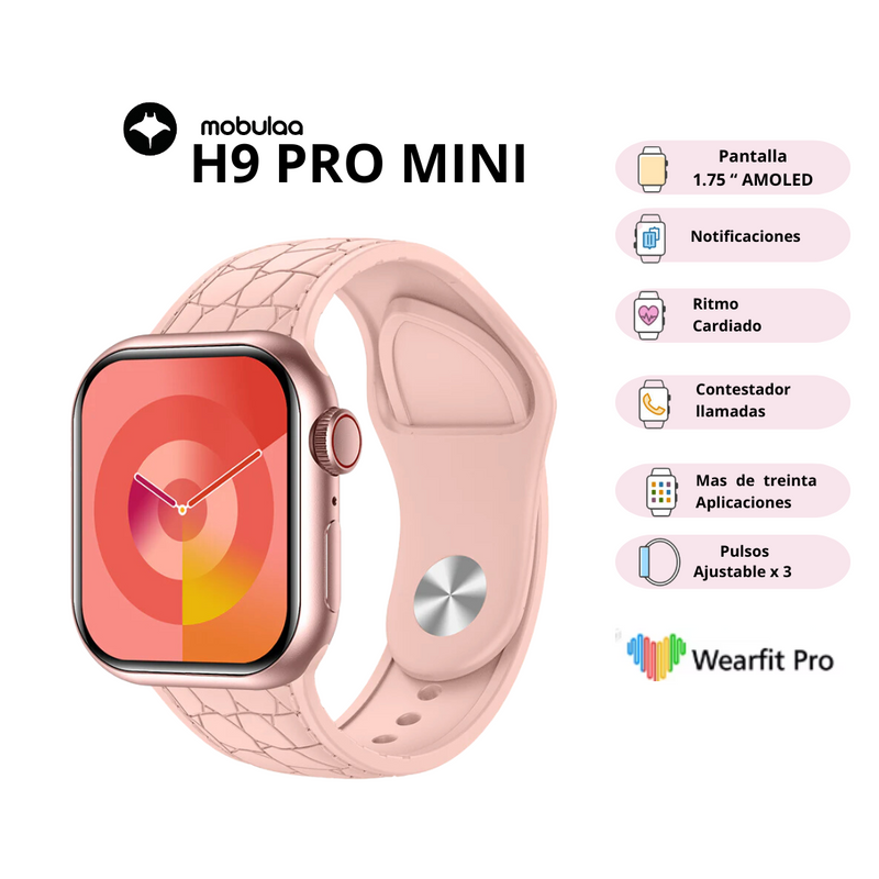 Reloj inteligente Smartwatch H9 Pro MINI Rosa