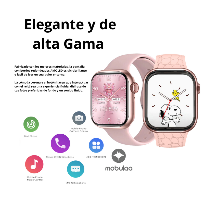 Reloj inteligente Smartwatch H9 Pro MINI Rosa