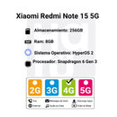 Celular Xiaomi Redmi Note 15 5G 256GB/8GB RAM - Morado