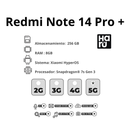 Celular Xiaomi Redmi Note 14 Pro+ 5G 256GB/8GB RAM Negro