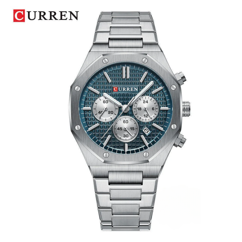 Reloj Curren 8440 Elegante Para Caballero Tablero Azul