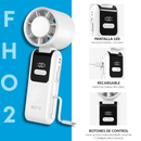Ventilador De Mano Portátil G-TIDE FH02- Blanco