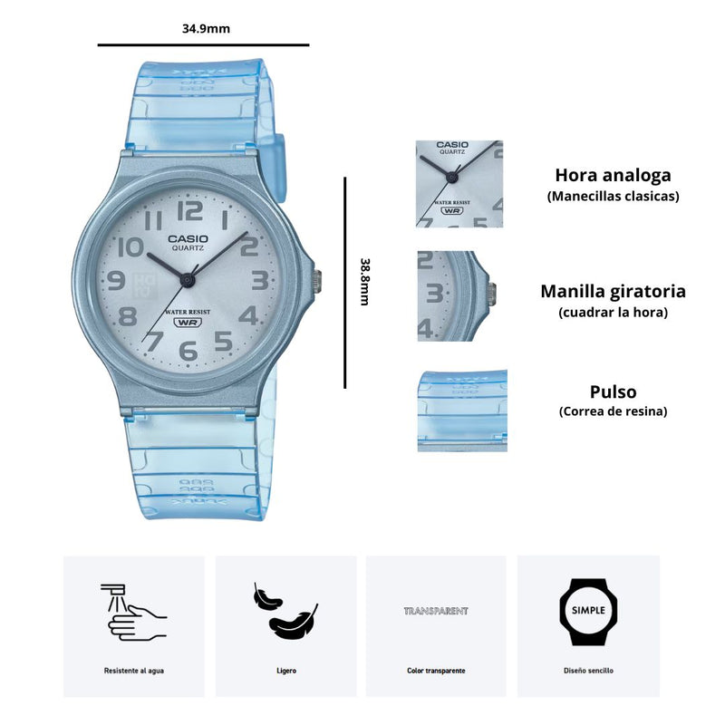 Reloj Casio  MQ-24S-2B Azul Casual