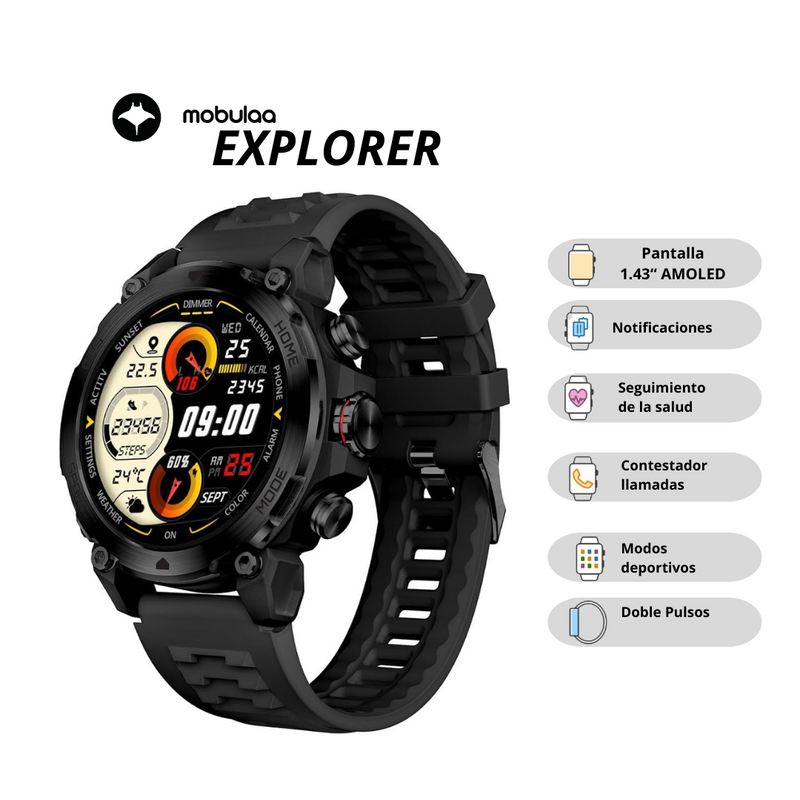 Reloj inteligente Smartwatch Aurafit Explorer - Deportivo