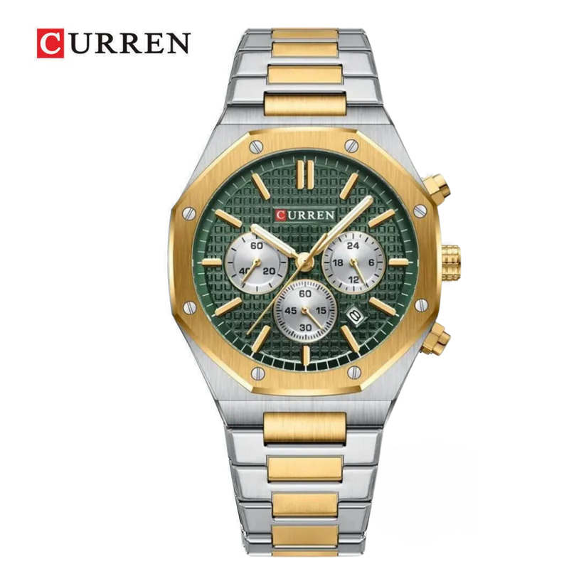 Reloj Curren 8440 Elegante Para Caballero Tablero Verde