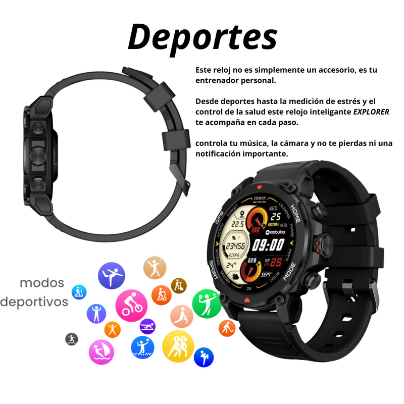 Reloj inteligente Smartwatch Aurafit Explorer - Deportivo