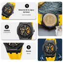 Reloj Skmei 2359 Diseño Deportivo Amarillo