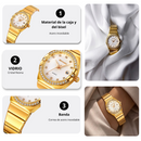 RELOJ SKMEI 2342 DORADO CORREA ACERO PARA MUJER