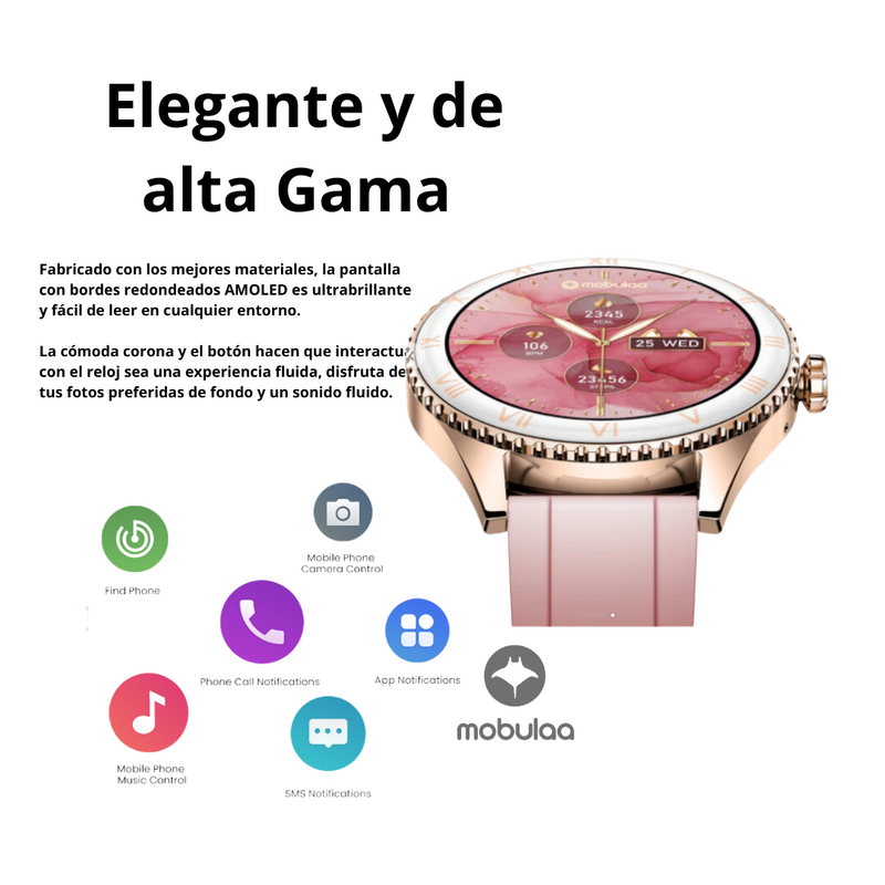 Reloj inteligente Smartwatch Aurafit LUNA