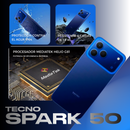 Celular Tecno Spark 50 4G 256GB/8GB RAM-Azul