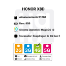 Celular Honor X8D 4G 512GB /8 GB RAM-Negro