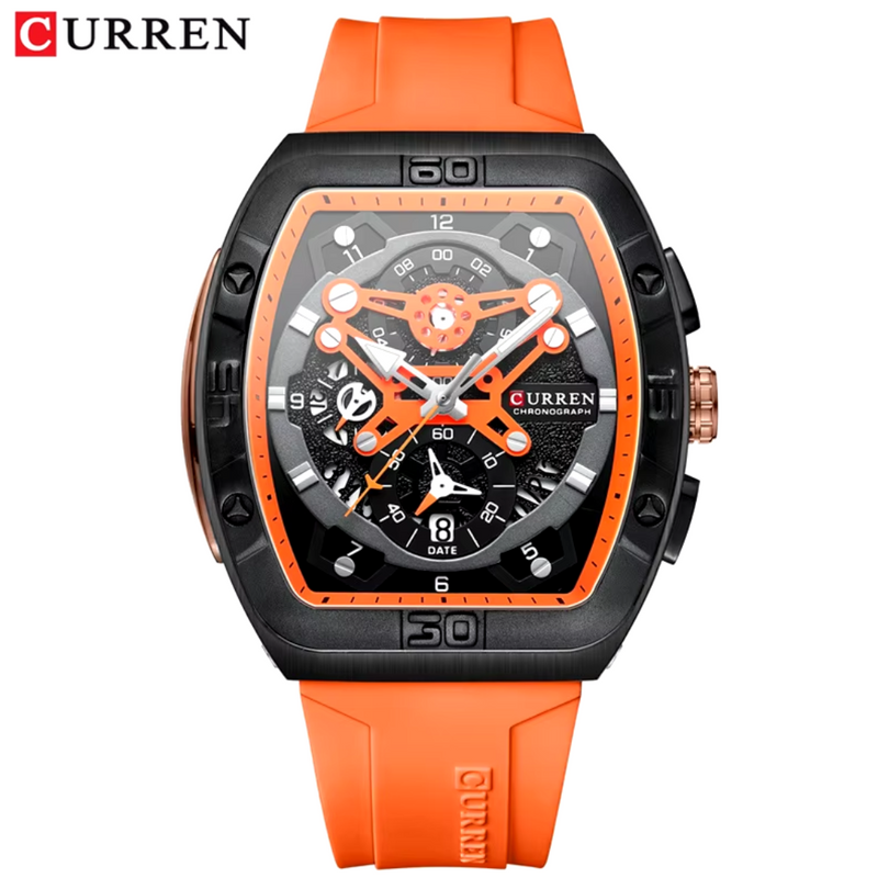 Reloj Curren Modelo 8443 Deportivo Casual - Naranja