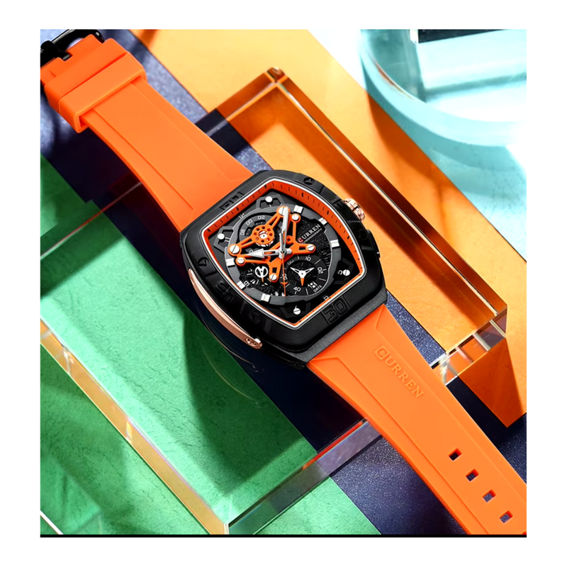 Reloj Curren Modelo 8443 Deportivo Casual - Naranja