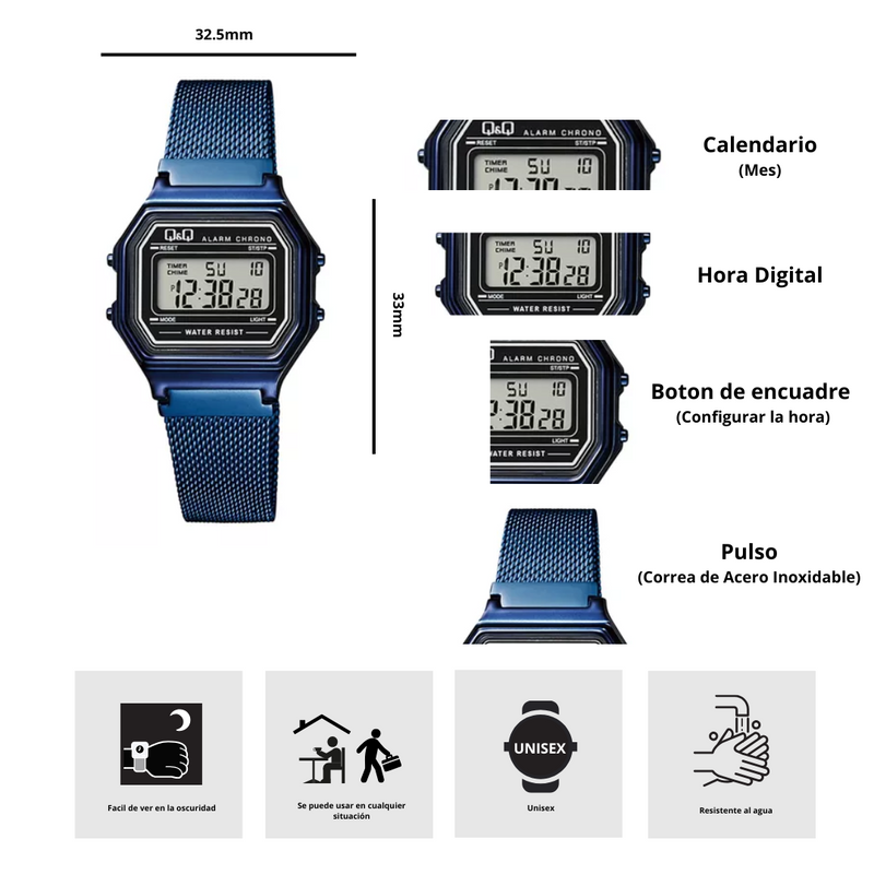 Reloj Q&Q M173J031Y Diseño Vintage