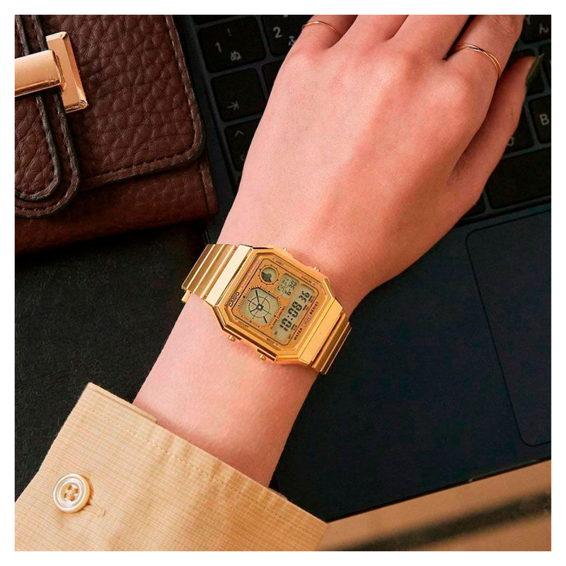 Reloj Casio Modelo A130WEG-9A Diseño Vintage