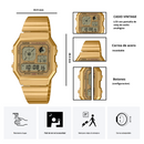 Reloj Casio Modelo A130WEG-9A Diseño Vintage