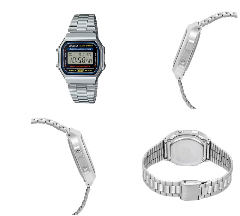 Reloj Casio Unisex Modelo A168WA-1WDF Diseño clásico