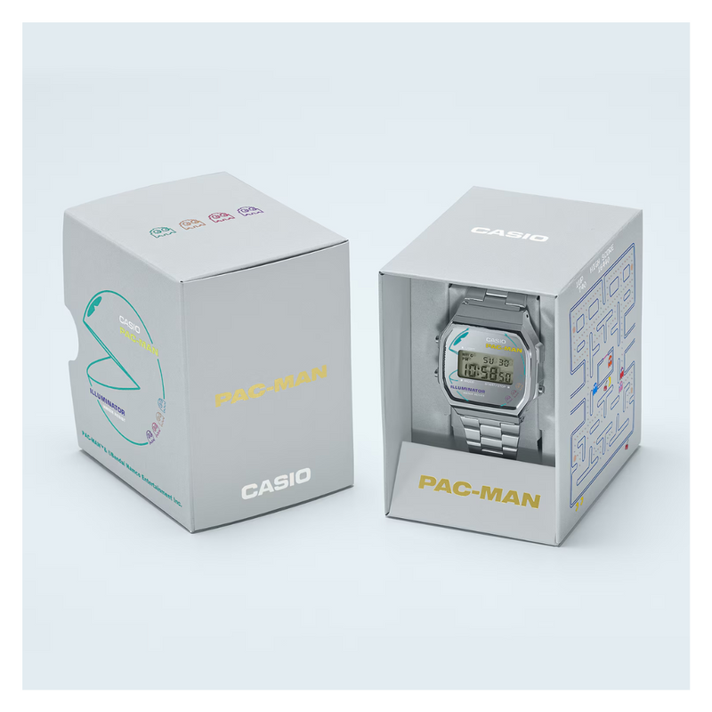 Reloj Casio Modelo A168WEPC-7A Diseño Vintage Edición PAC-MAN