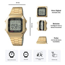 Reloj Casio Modelo A178WGA-1A Diseño Elegante