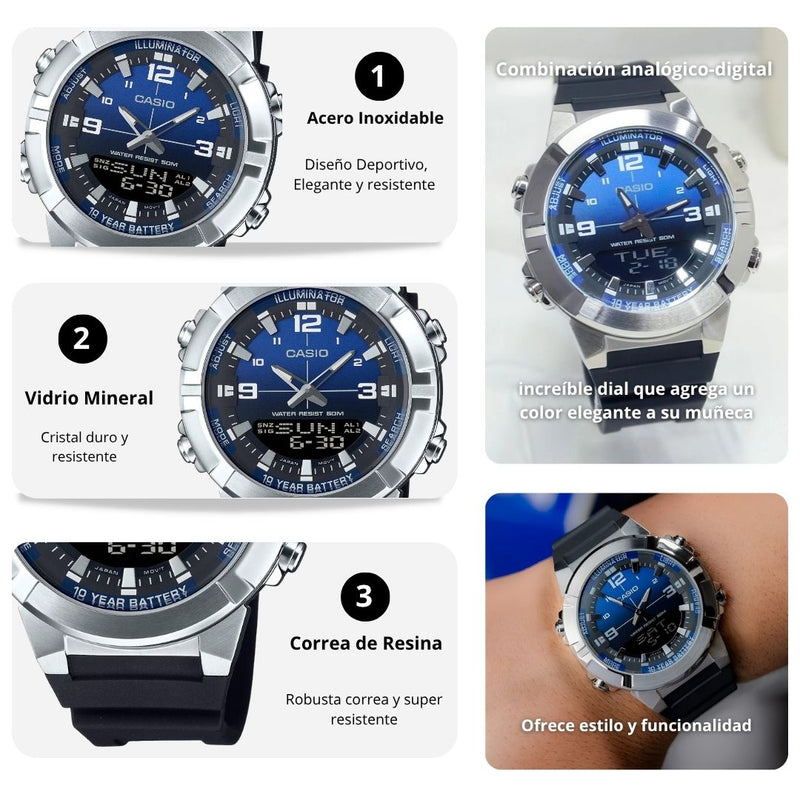 Reloj Casio AMW-870A-2A Análogo/digital - Elegante