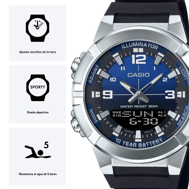 Reloj Casio AMW-870A-2A Análogo/digital - Elegante