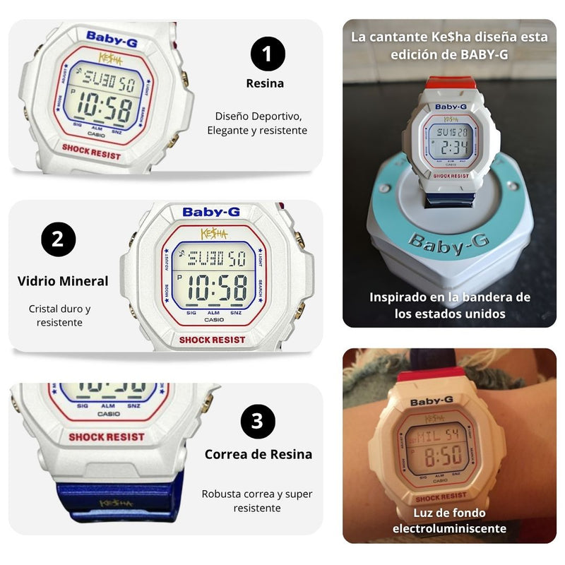 Reloj G-SHOCK BG-5600KS-7D Edicion Estrella Pop Kesha