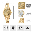 Reloj Q&Q C01A-009PY Diseño Elegante