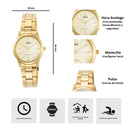 Reloj Q&Q C11A-031PY Diseño Elegante