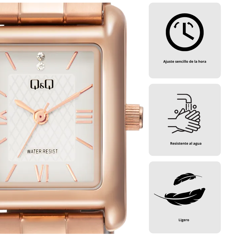 Reloj Q&Q Modelo C69A-007PY Diseño Elegante