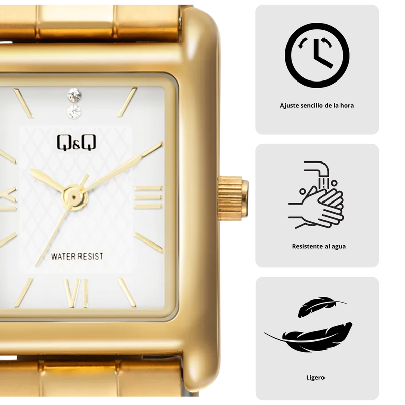 Reloj Q&Q Modelo C69A-008PY Diseño Elegante