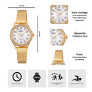 Reloj Q&Q C80A-002PY Diseño Elegante