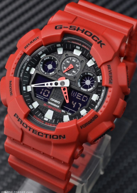 Reloj Casio G-SHOCK Modelo GA-100B-4A Diseño Deportivo