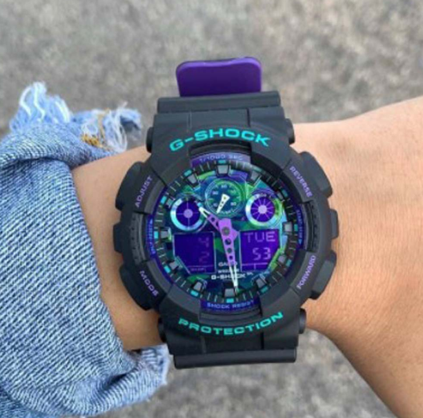 Reloj Casio G-SHOCK Modelo GA-100BL-1A Diseño Deportivo