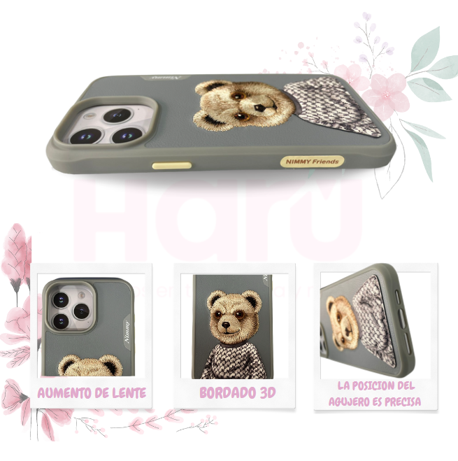 Estuche Nimmy diseño bordado compatible iphone 15 pro max