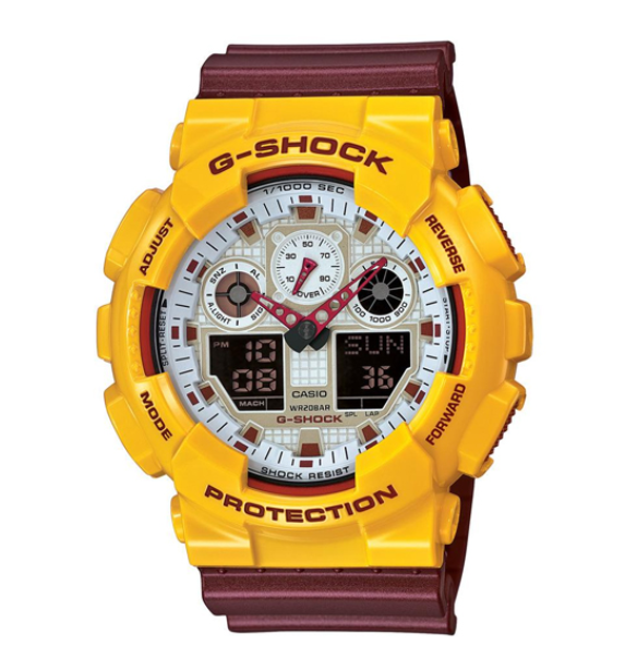 Reloj Casio G-SHOCK Modelo GA-100CS-9ADR Diseño Deportivo