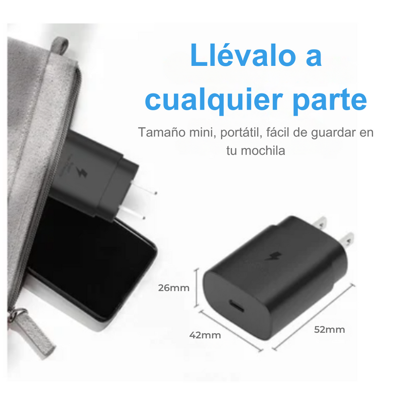 Cargador Samsung Tipo C Super Carga Rápida 25W - Blanco