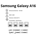 Celular Samsung Galaxy A16 128GB/6GB RAM Blanco