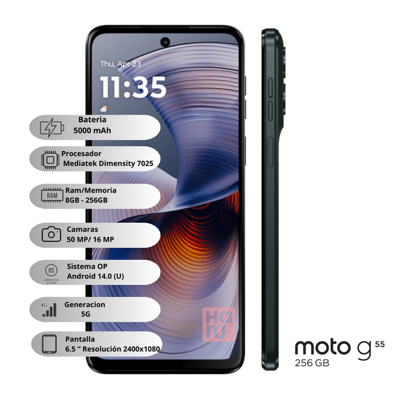 Celular MOTOROLA G55 256GB 8GB  Negro