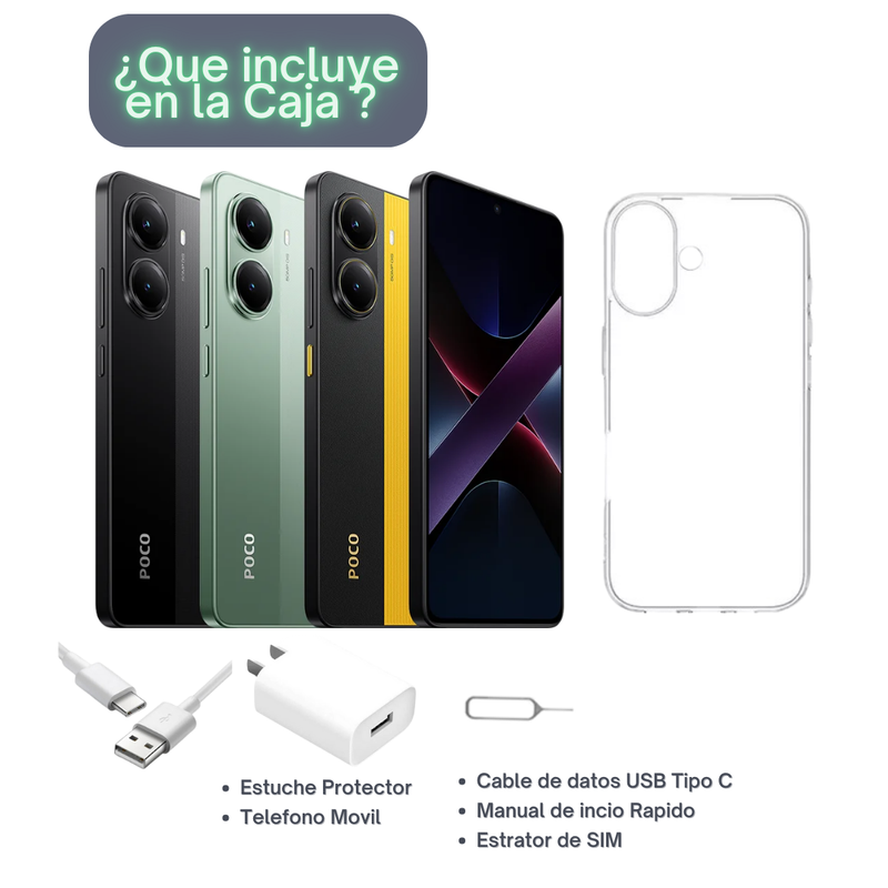 Celular Xiaomi POCO X7 Pro 5G 512GB/12GB - Verde