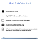 iPad A16 11" 128GB - Azul