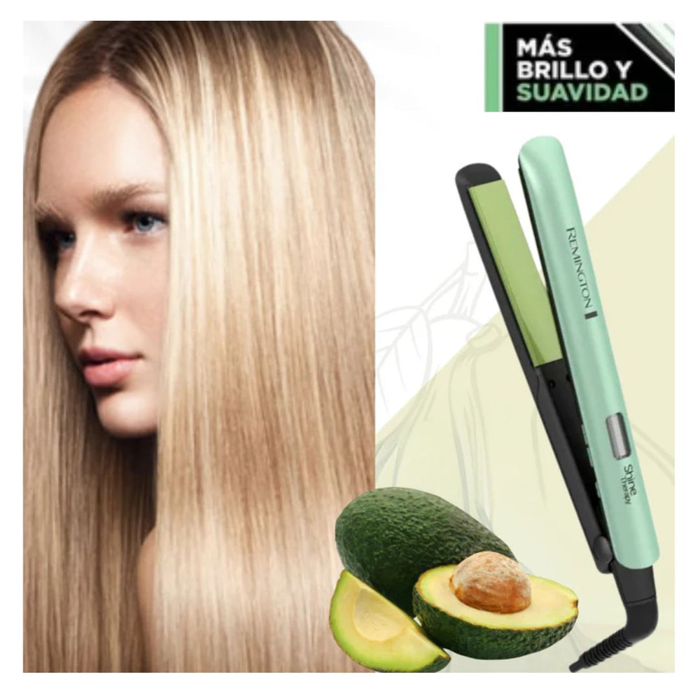 Plancha Alisadora Remington Shine Therapy Aguacate S9960