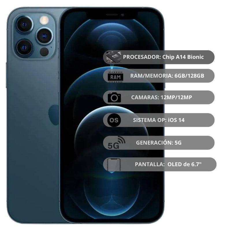 Celular Reacondicionado iPhone 12 Pro Max 128GB - Azul