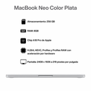 Apple MacBook Neo 256GB- Plata