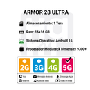 Celular UleFone Armor 28 Ultra 5G 1 TERA/32GB- Negro
