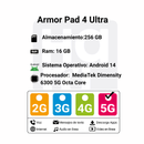 Tablet Armor Pad 4 Ultra 256GB/16GB 5G- Negra