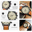 Reloj CURREN 8250 Café-Champaña Diseño Elegante