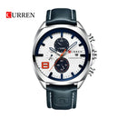 Reloj Curren 8324 Negro-Plateado blanco Diseño Elegante